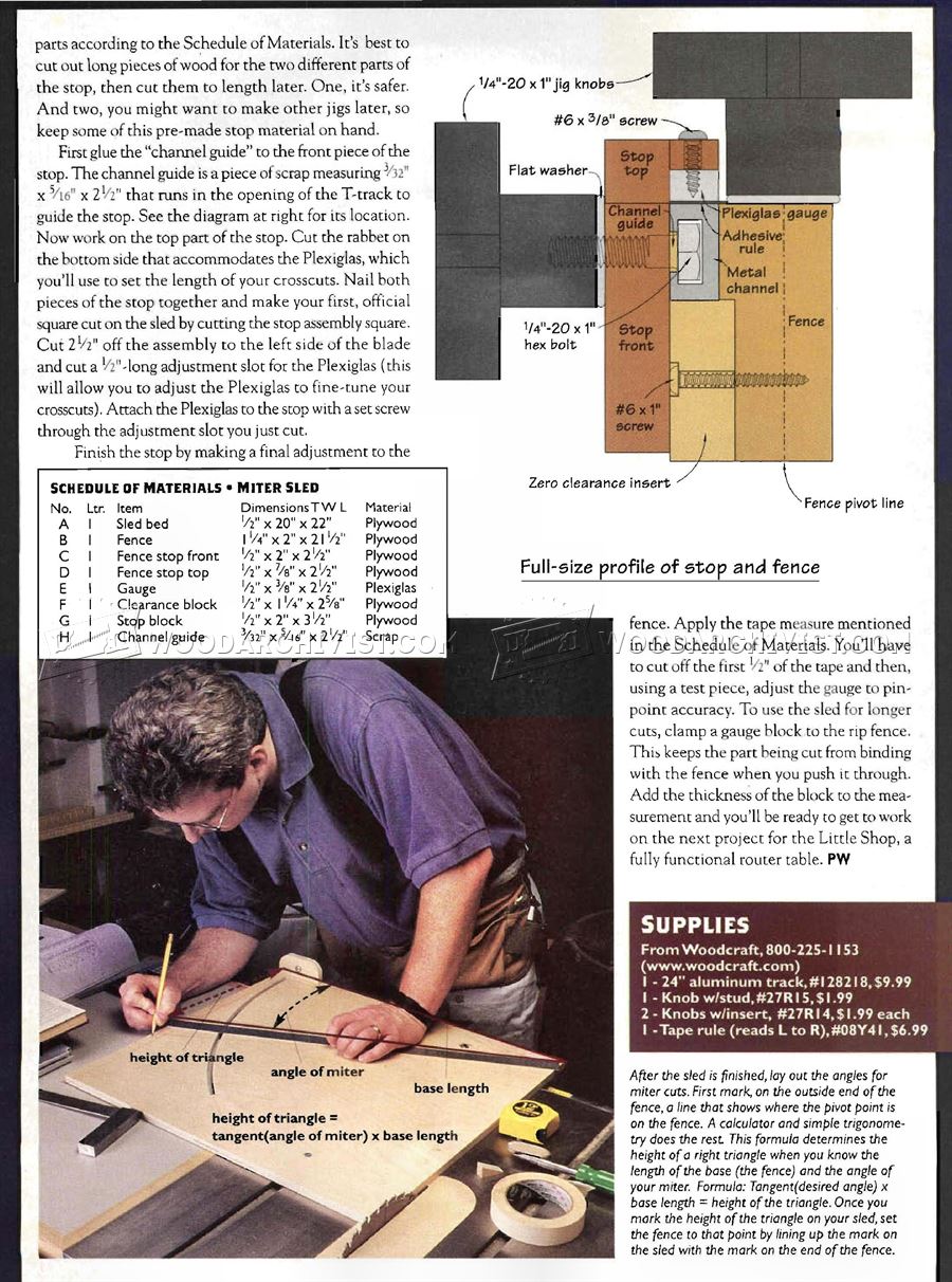 Crosscut Sled Plans