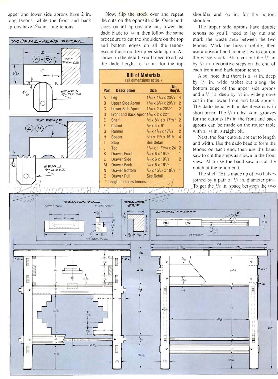 Santa Fe Table Plans