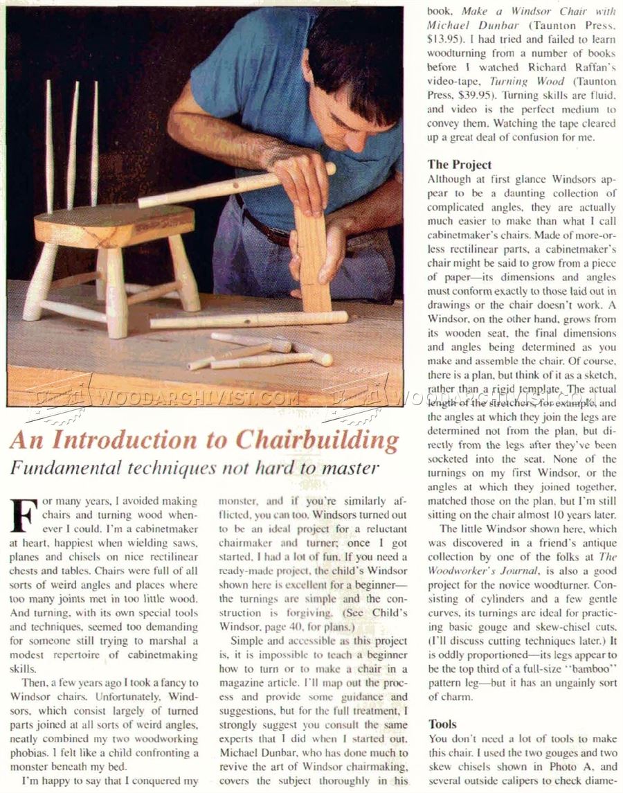 Children's Windsor Chair Plans