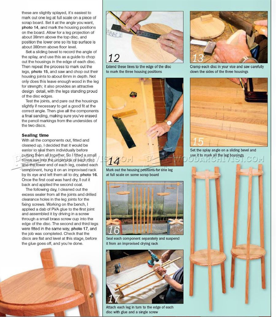 Oak Plant Stand Plans