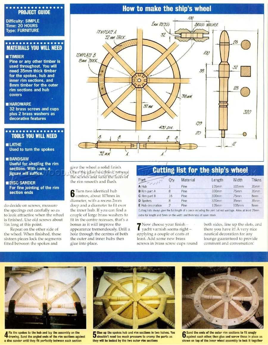 Ship Wheel Plans