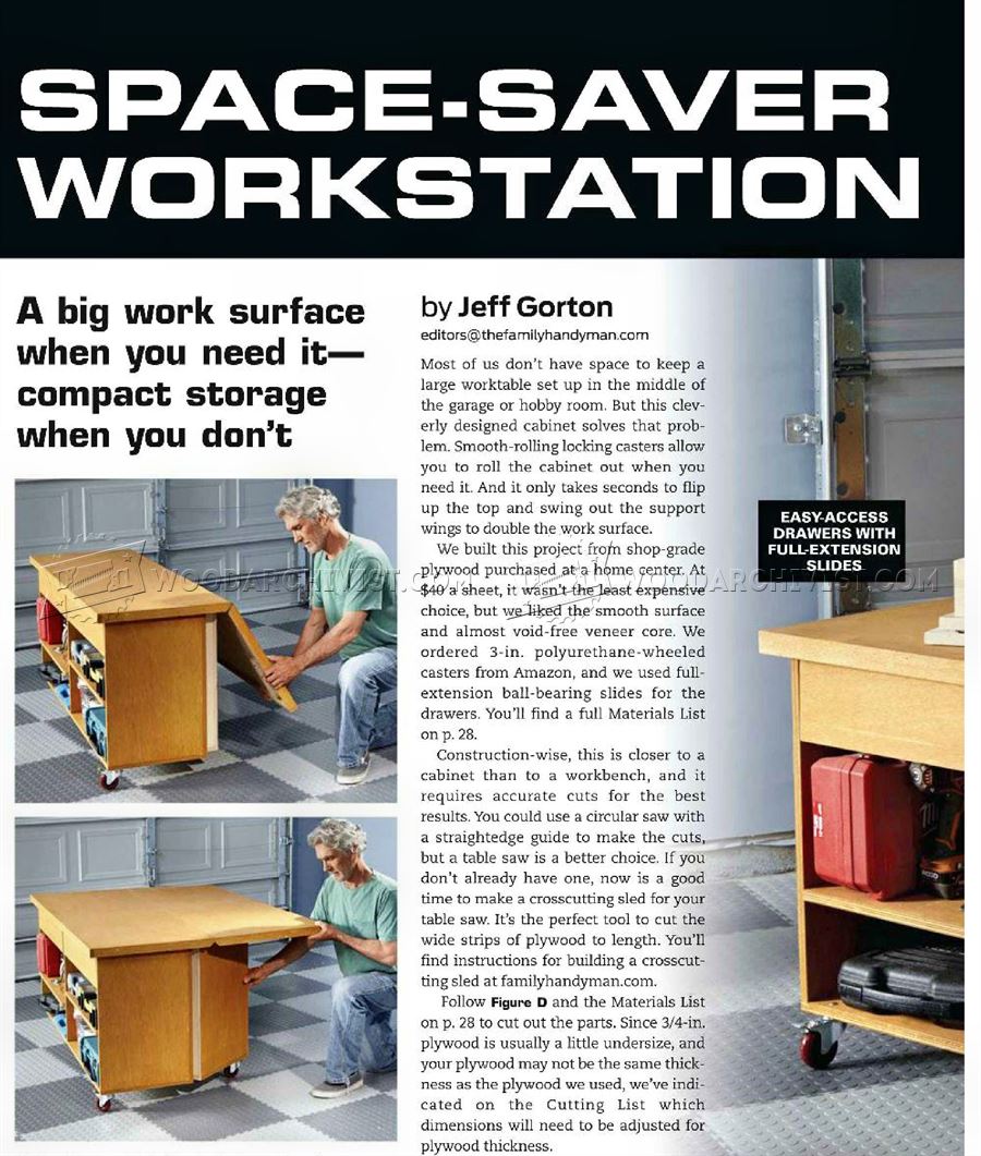 Spase Sawer Worktable Plans