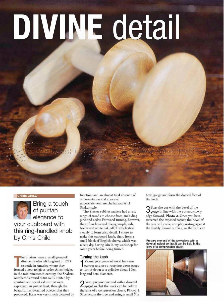 Wooden Ring Handle Knob