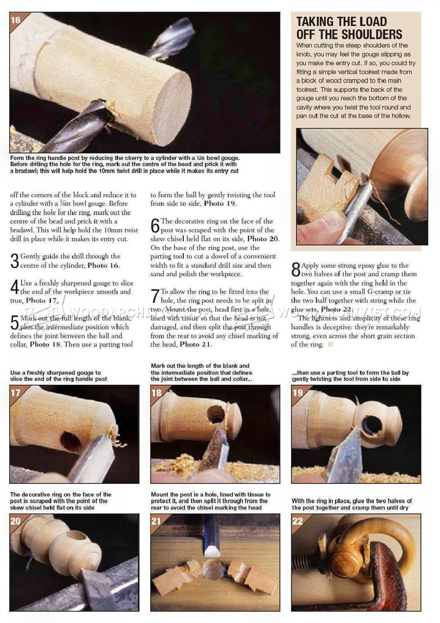 Wooden Ring Handle Knob