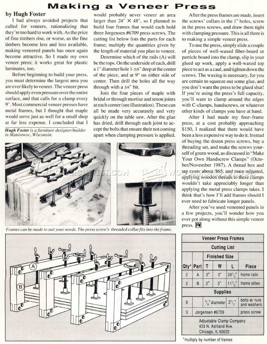Making Veneer Press • WoodArchivist