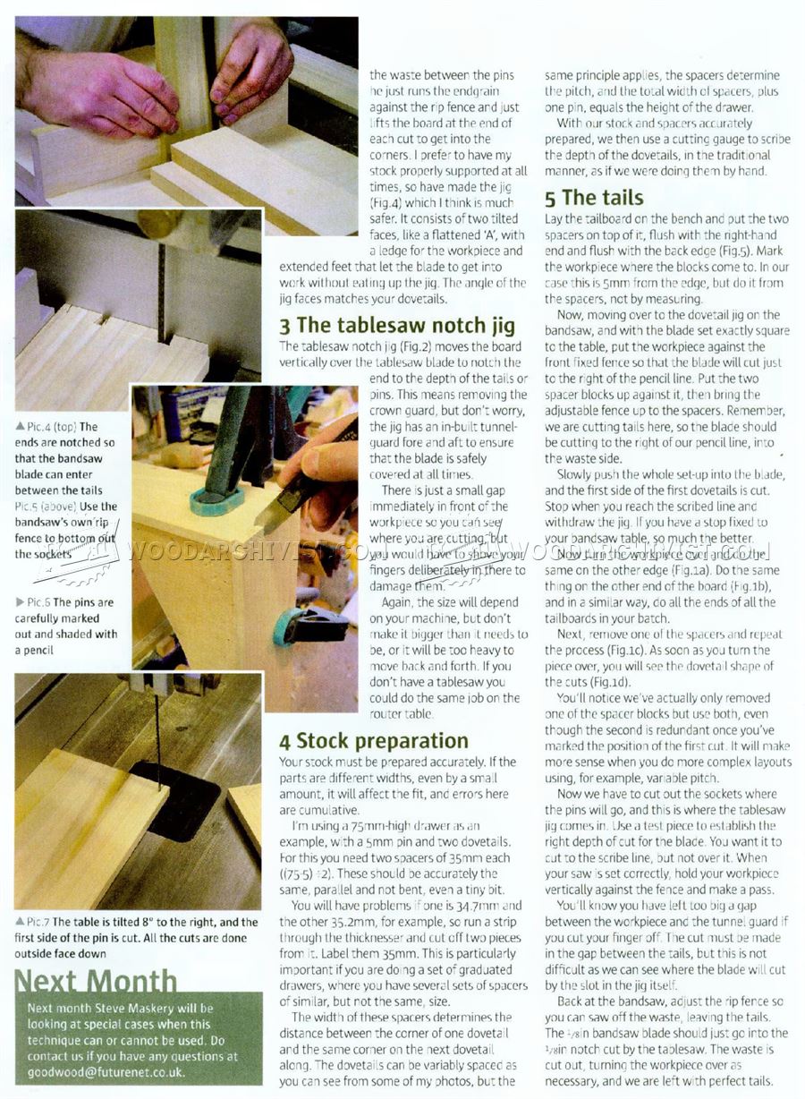 Dovetail Joint on a Band Saw