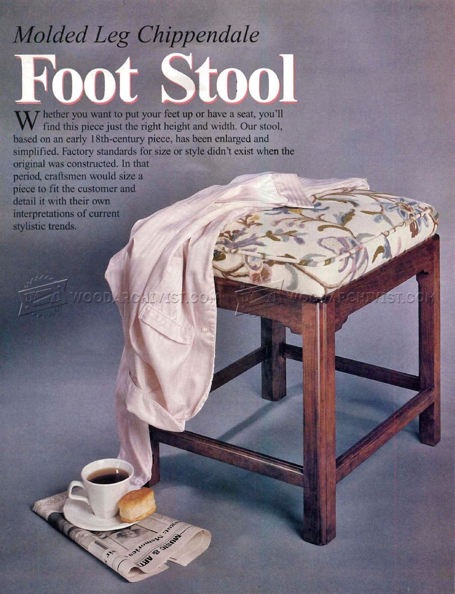Chippendale Foot Stool Plans