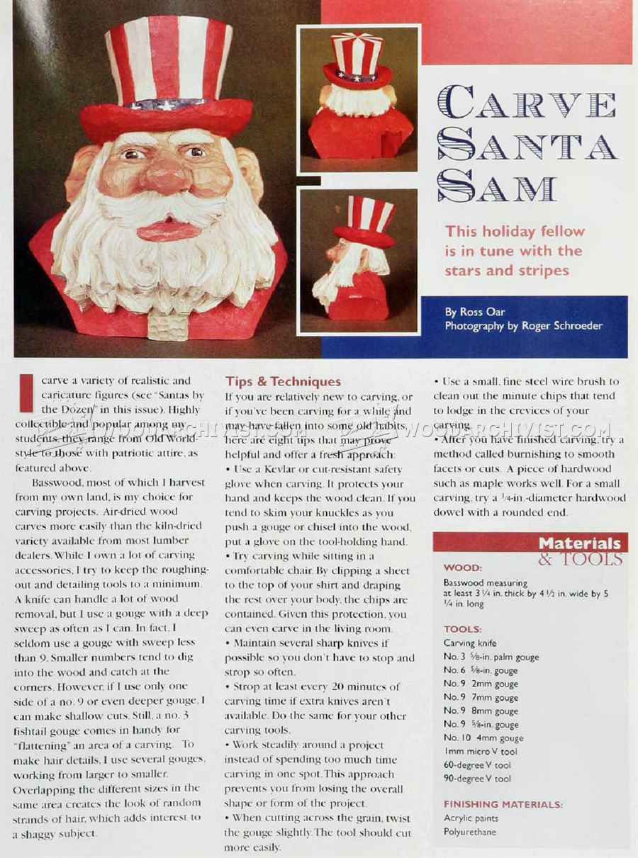 Carving Santa Sam - Wood Carving Patterns