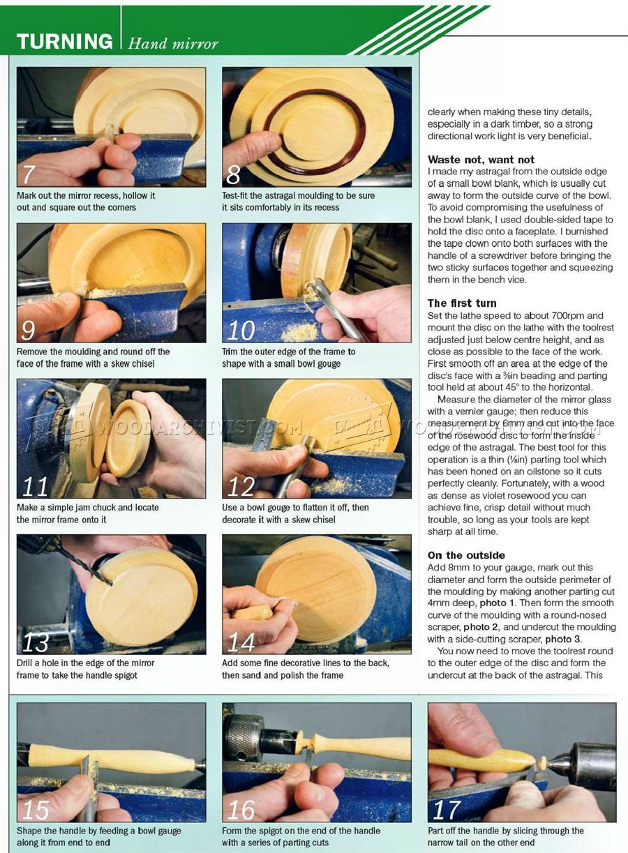 Hand Mirror - Woodturning Projects