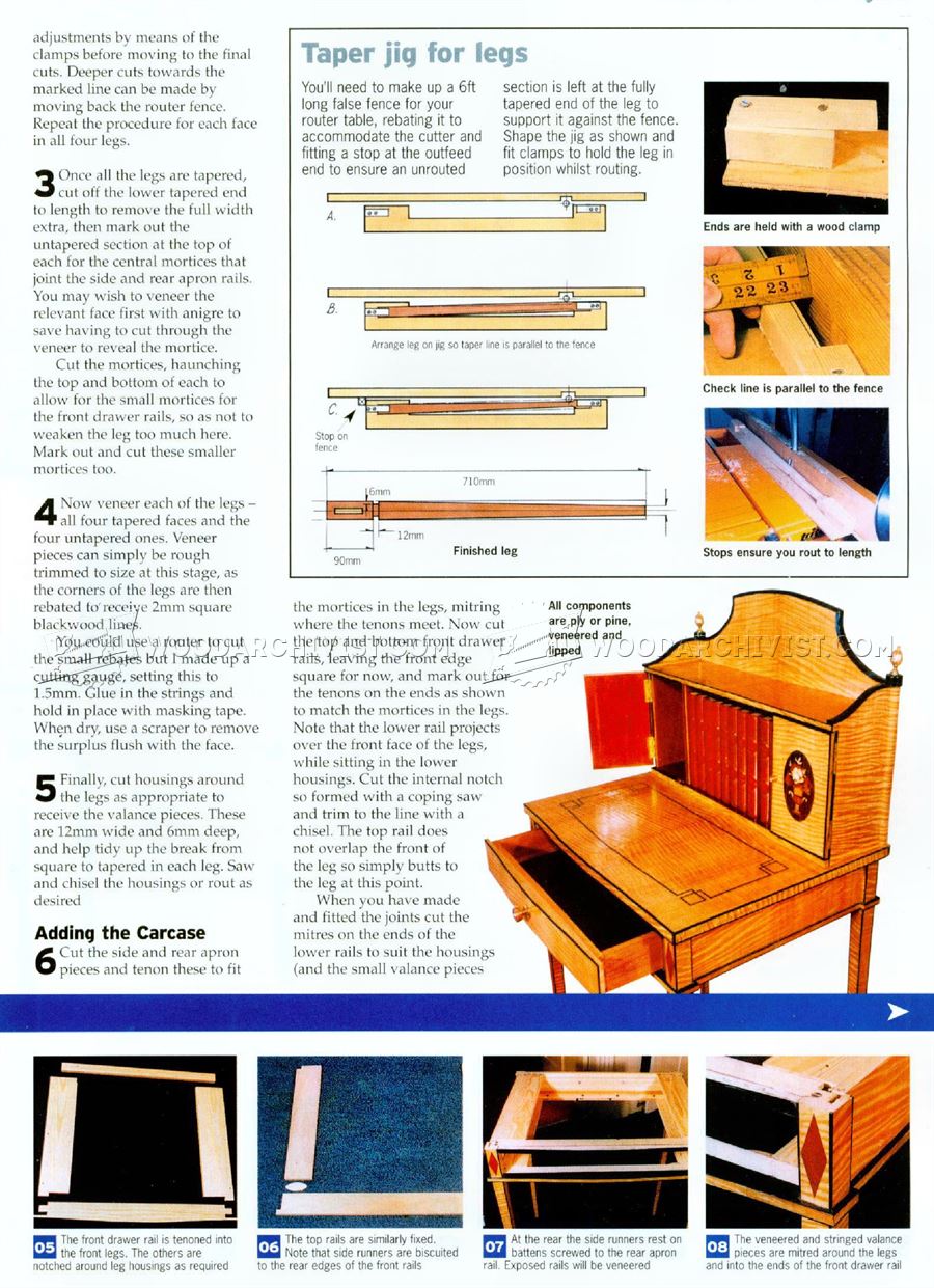 Veneered Desk Plans
