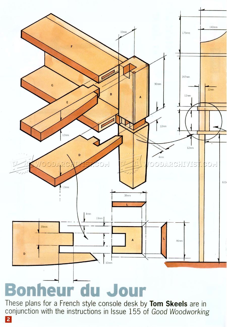 Veneered Desk Plans