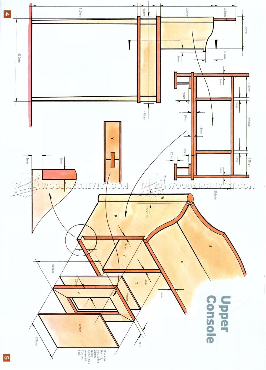 Veneered Desk Plans