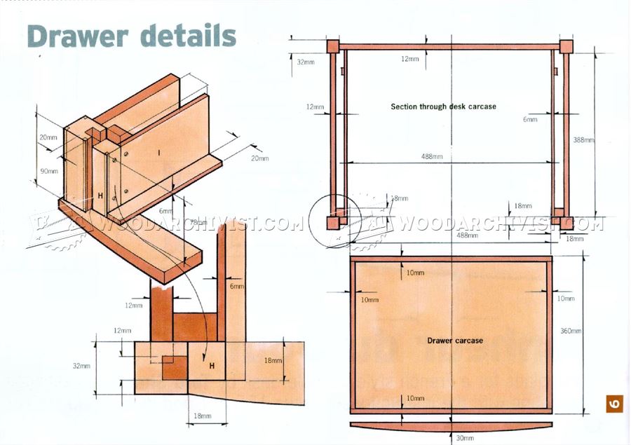 Veneered Desk Plans