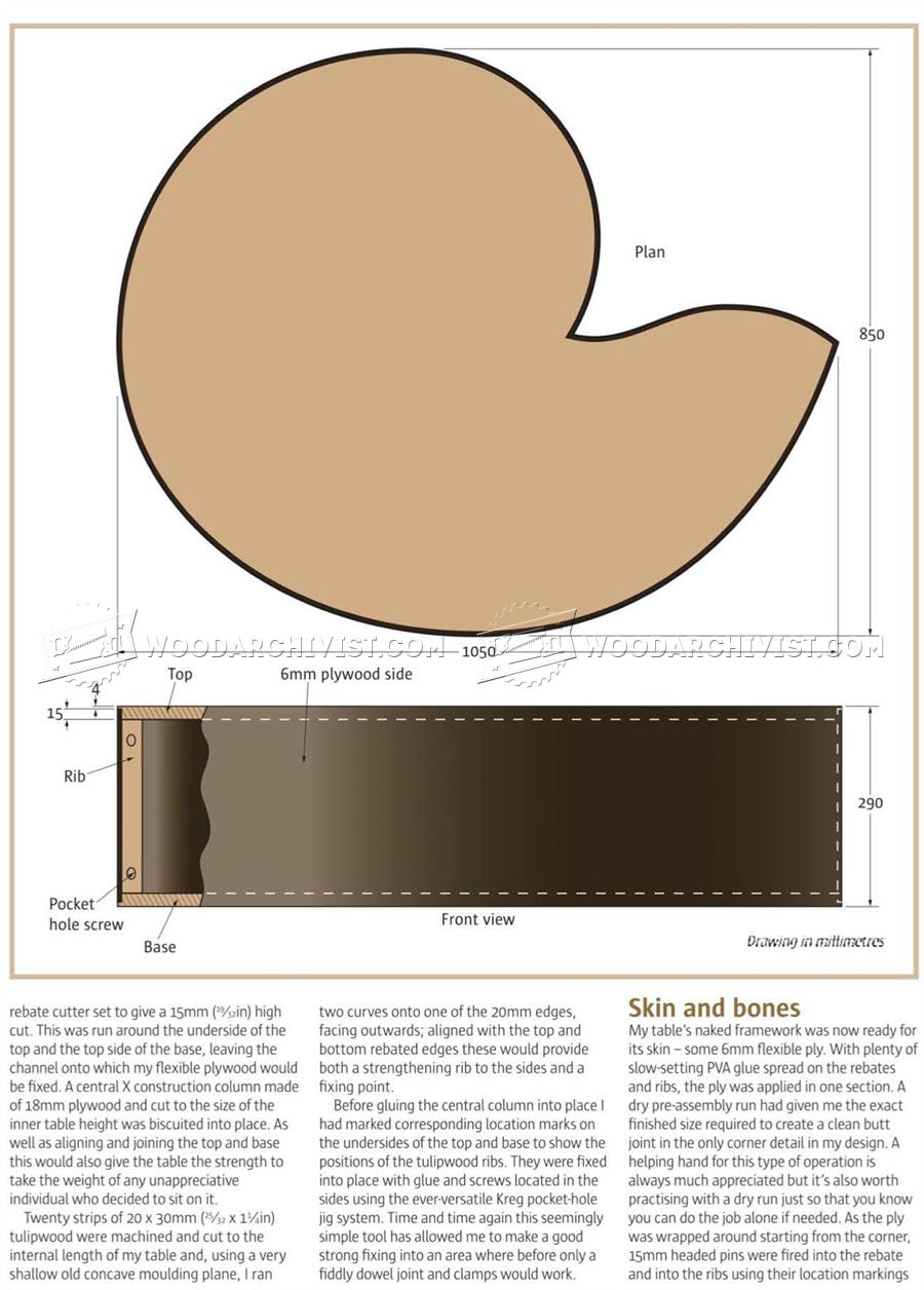 Spiral Table Plans