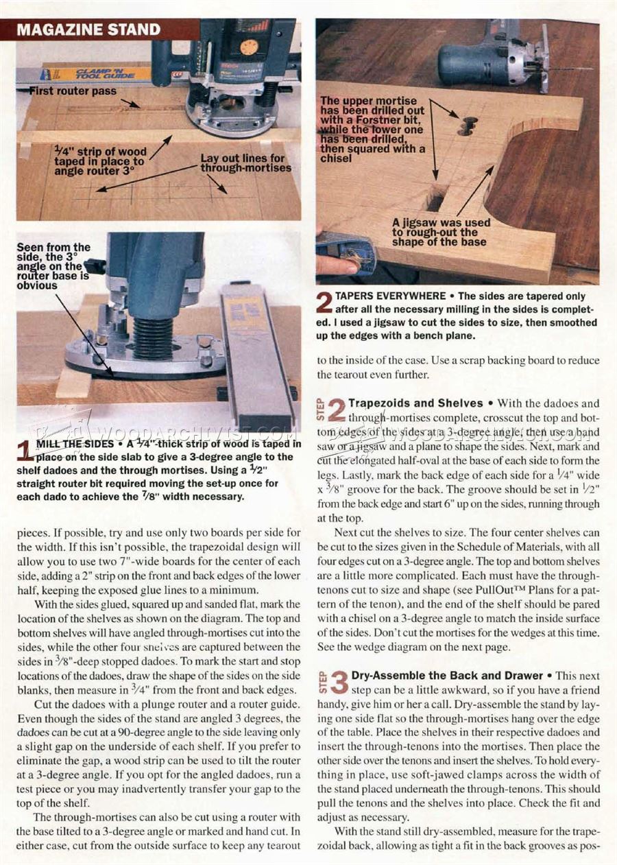 Arts & Crafts Stand Bookcase Plans
