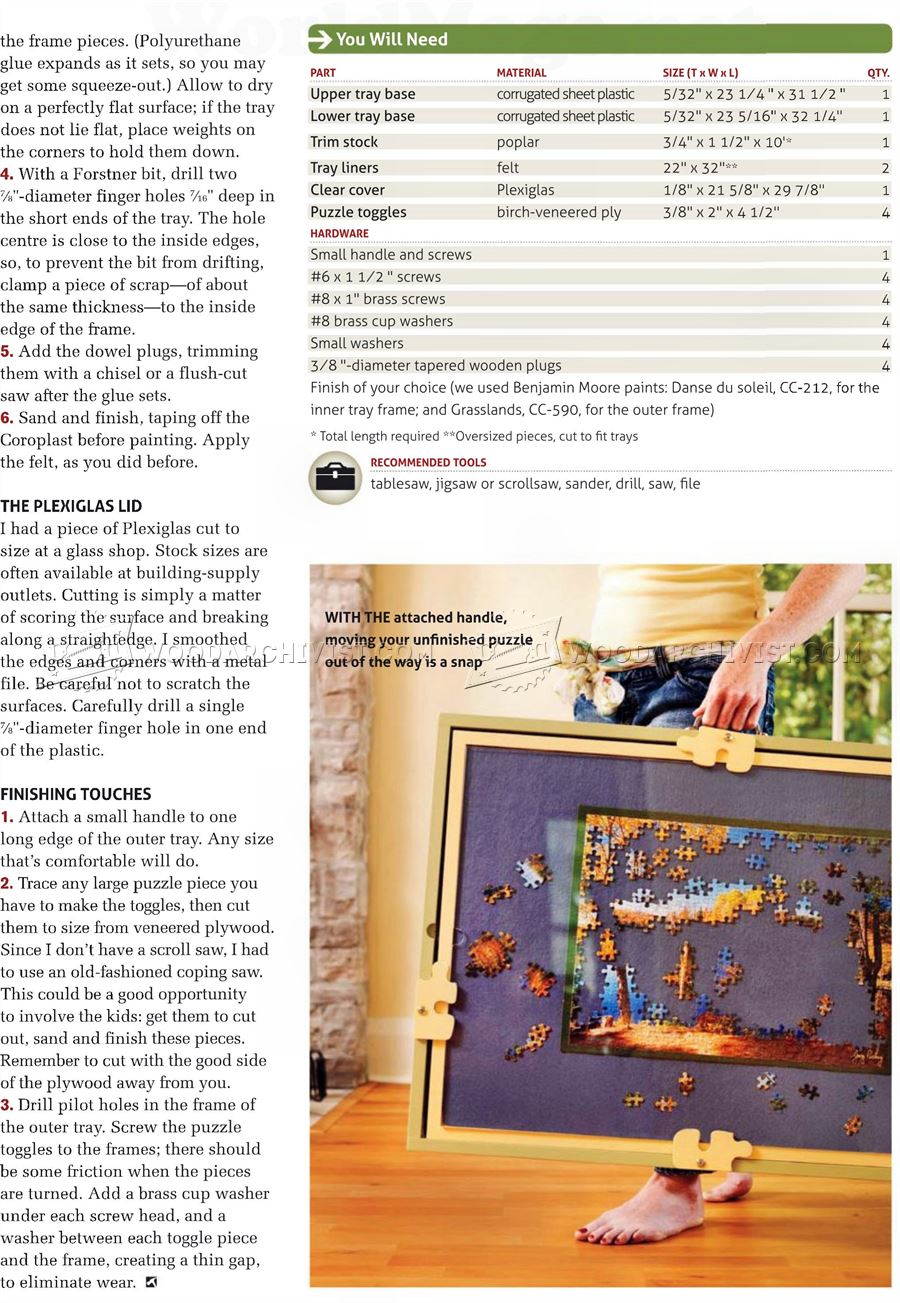 Puzzle Holder Plans