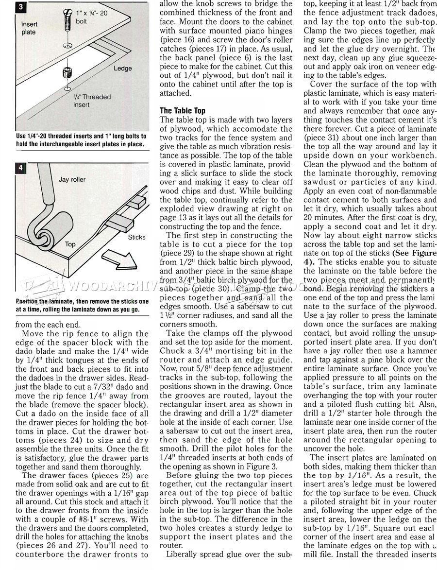 Router Table Plans