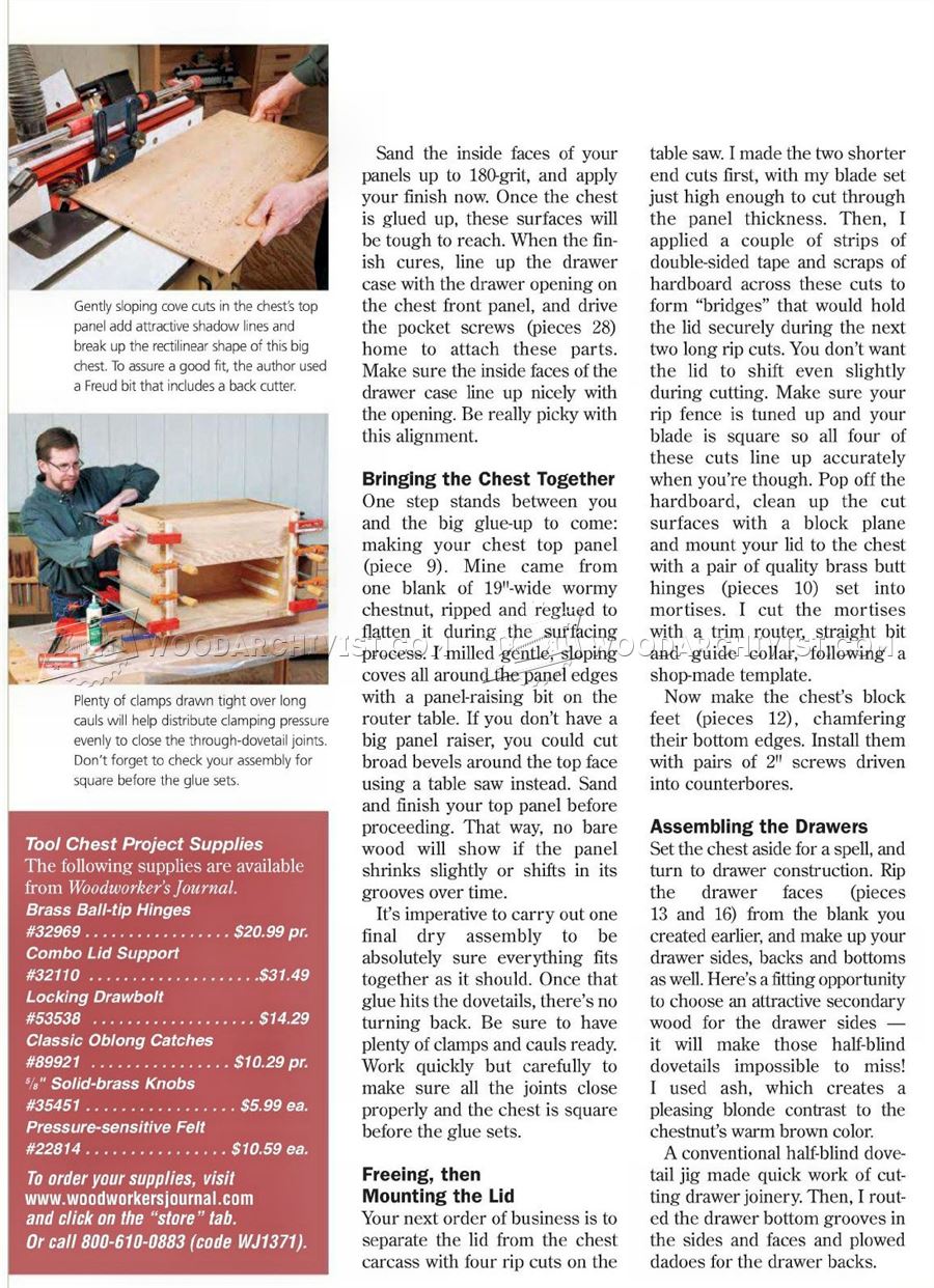 Dovetailed Tool Chest Plans
