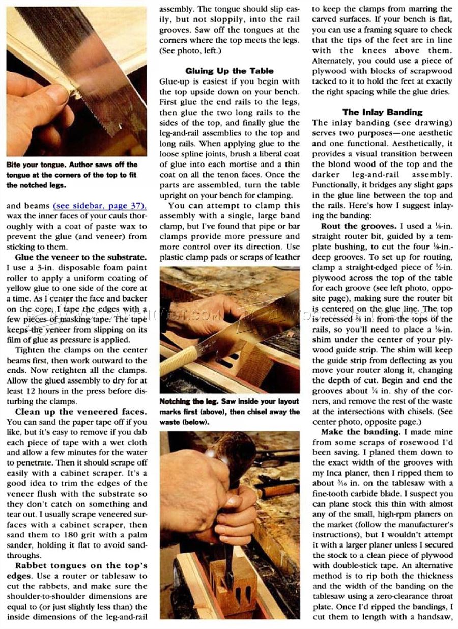 Carved Coffee Table Plans