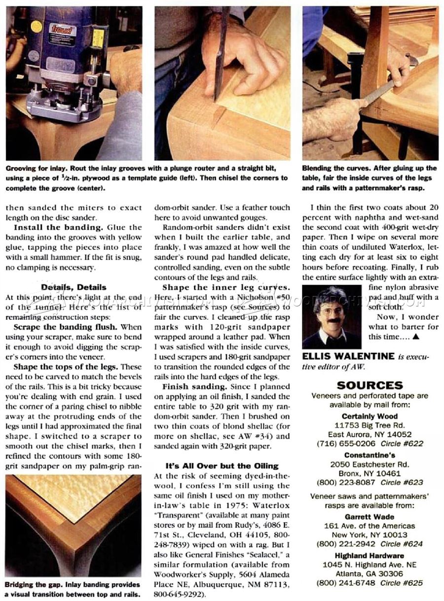 Carved Coffee Table Plans