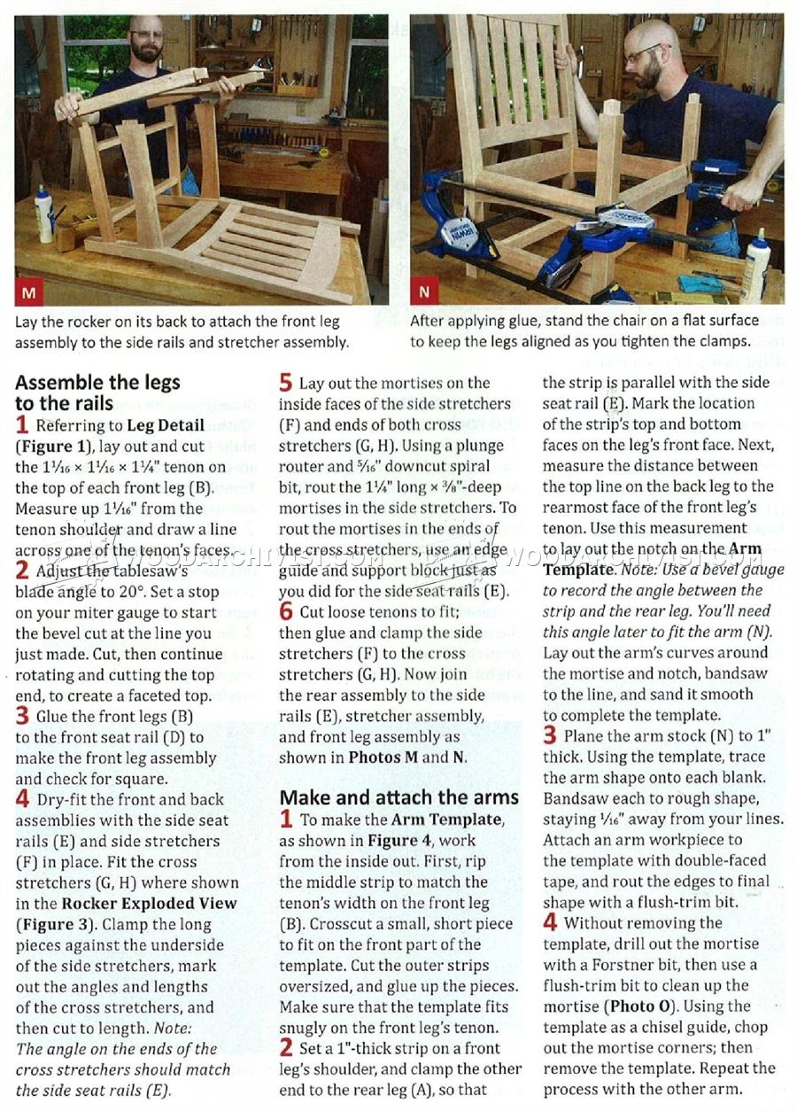Arts & Crafts Rocking Chair Plan
