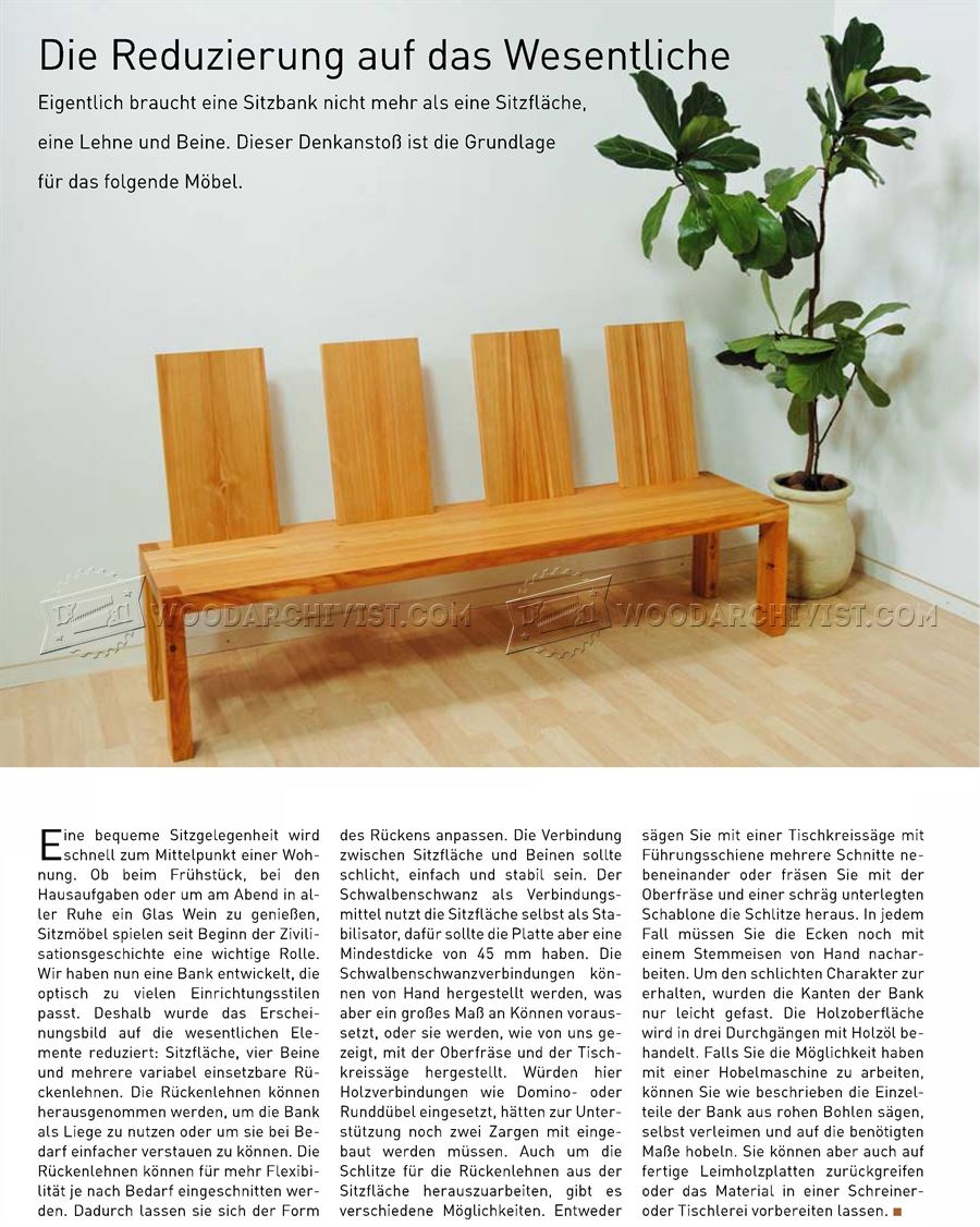 Bench Plans