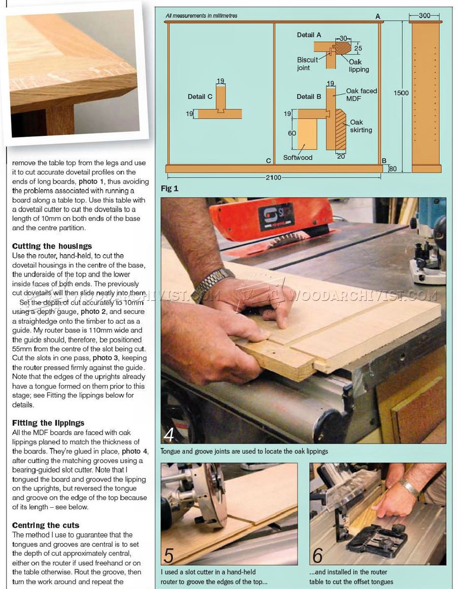 Oak Bookcase Plans