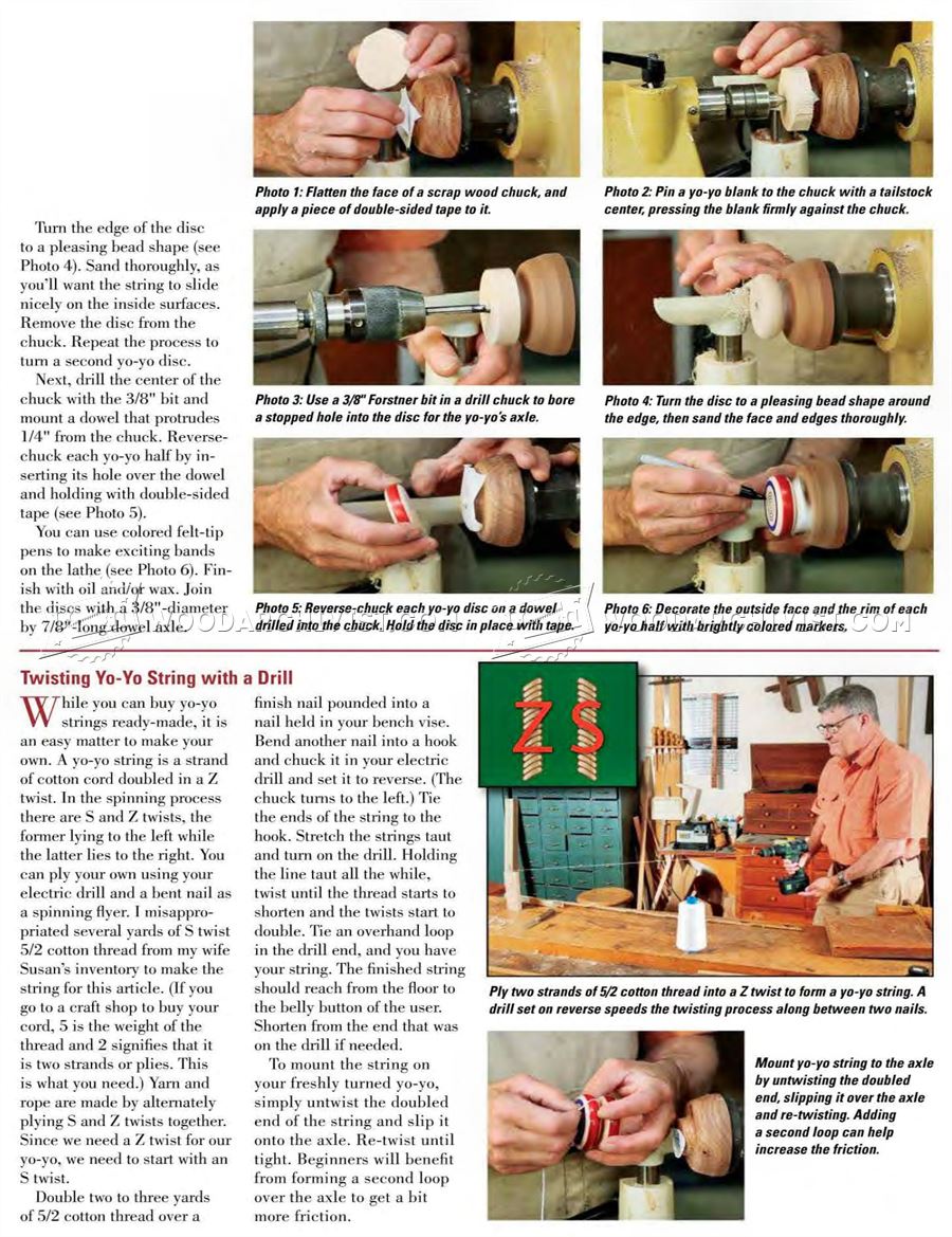 Woodturning Yo-Yo and Spinning Top