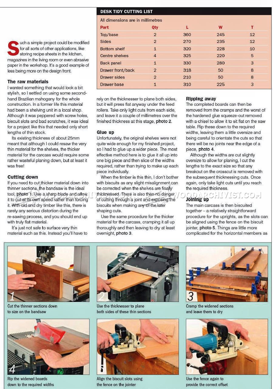 Wooden Desk Tidy Plans