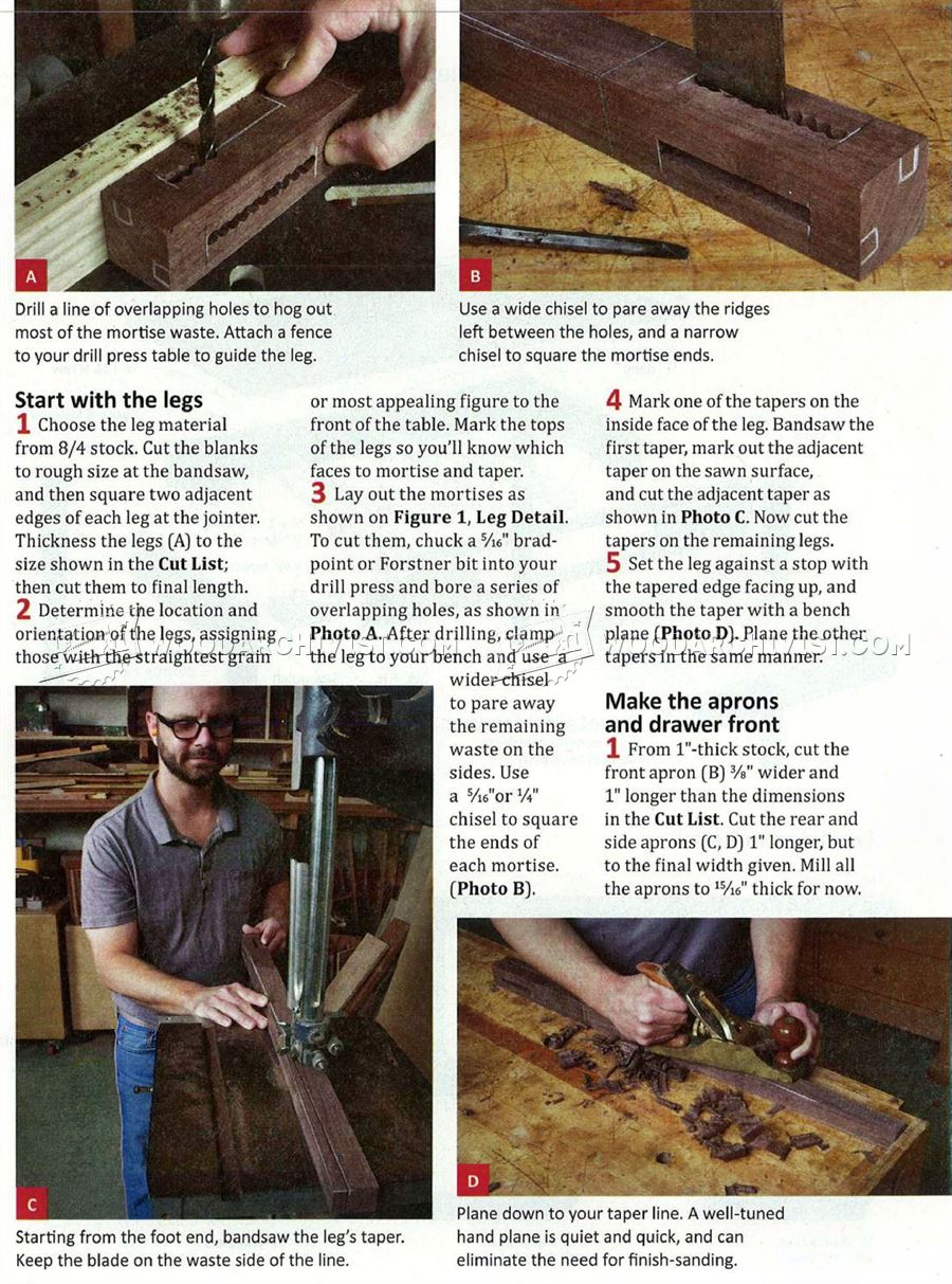 One-Drawer Table Plans