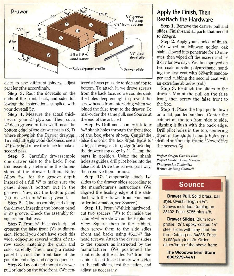 Traditional Oak Night Stand Plans