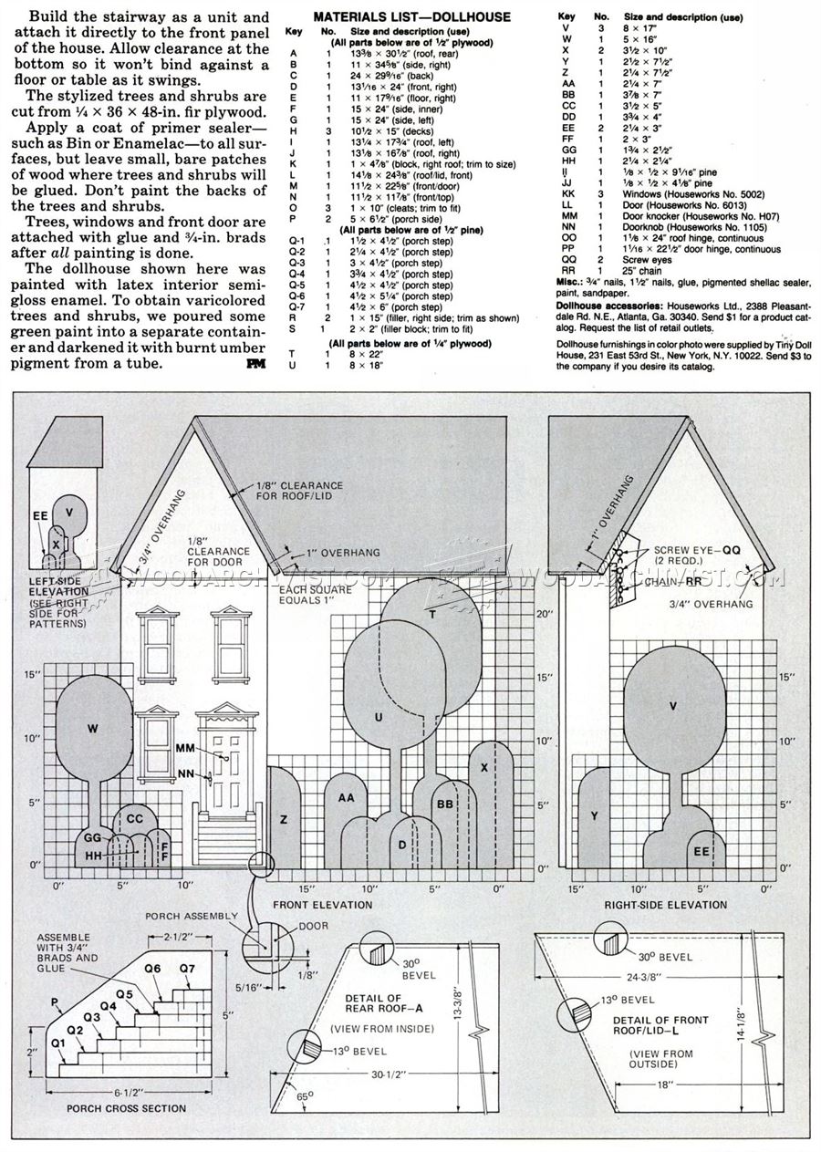 Wooden Doll House Plans â€¢ WoodArchivist