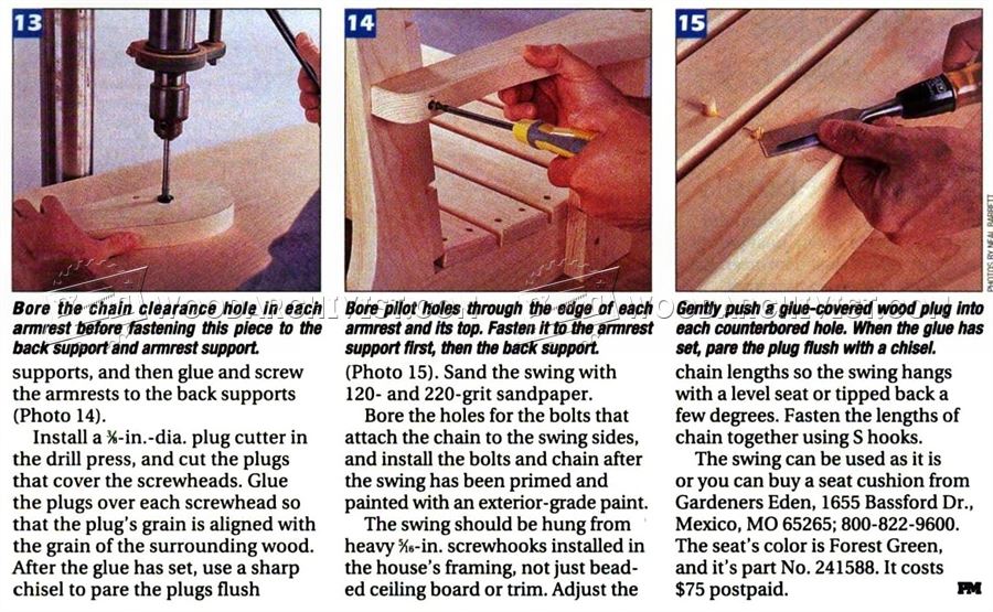 Porch Swing Plans