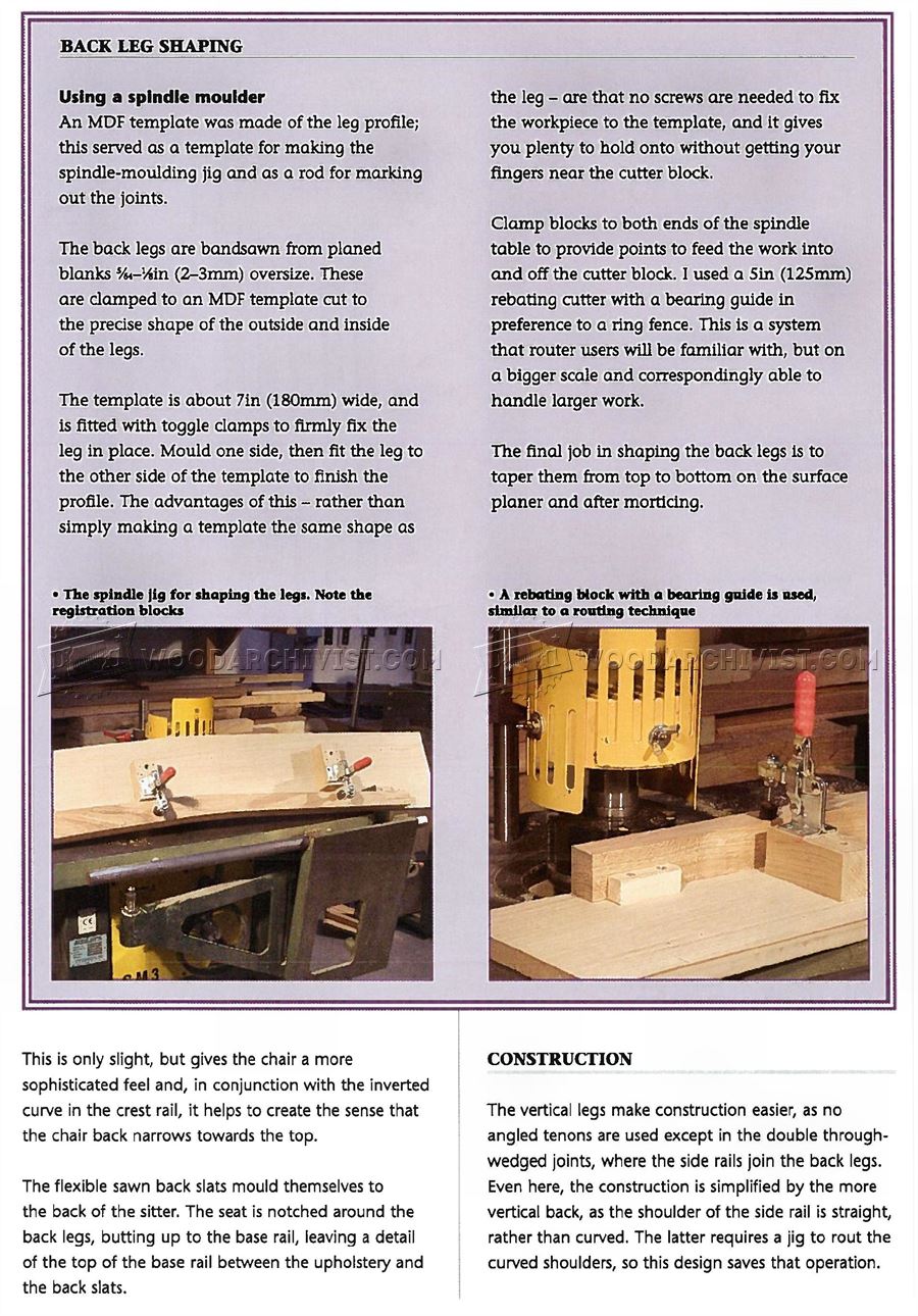 Arts and Crafts Chair Plans