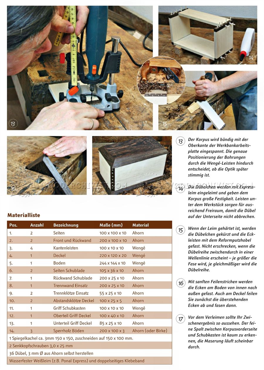 Jewelry Box Plans