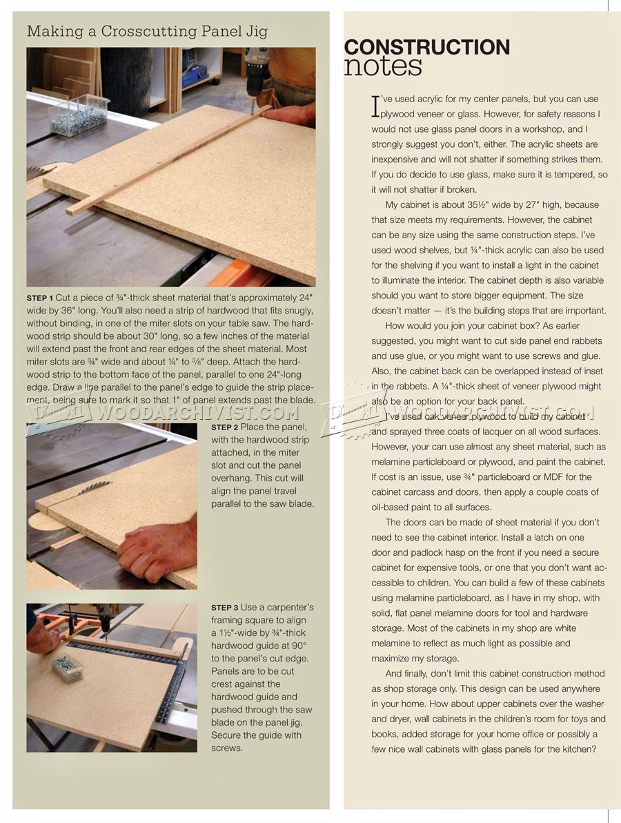 Hand Tool Wall Cabinet Plans