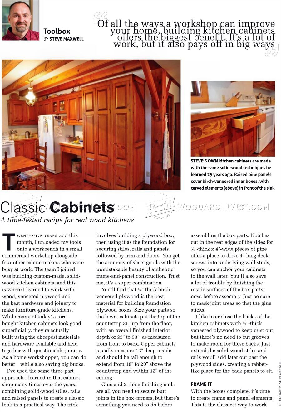 Classic Cabinets Plans