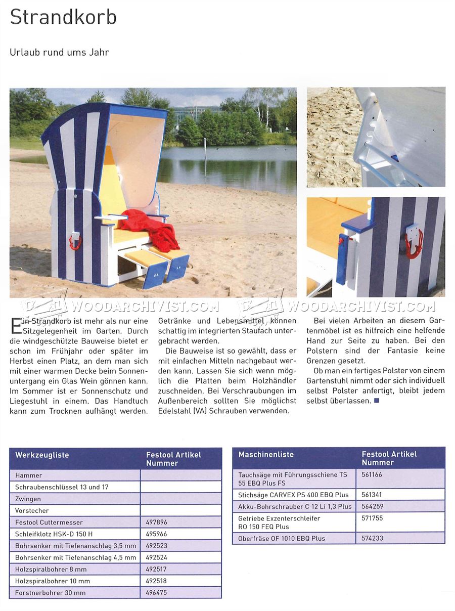 Sun Lounger Plans