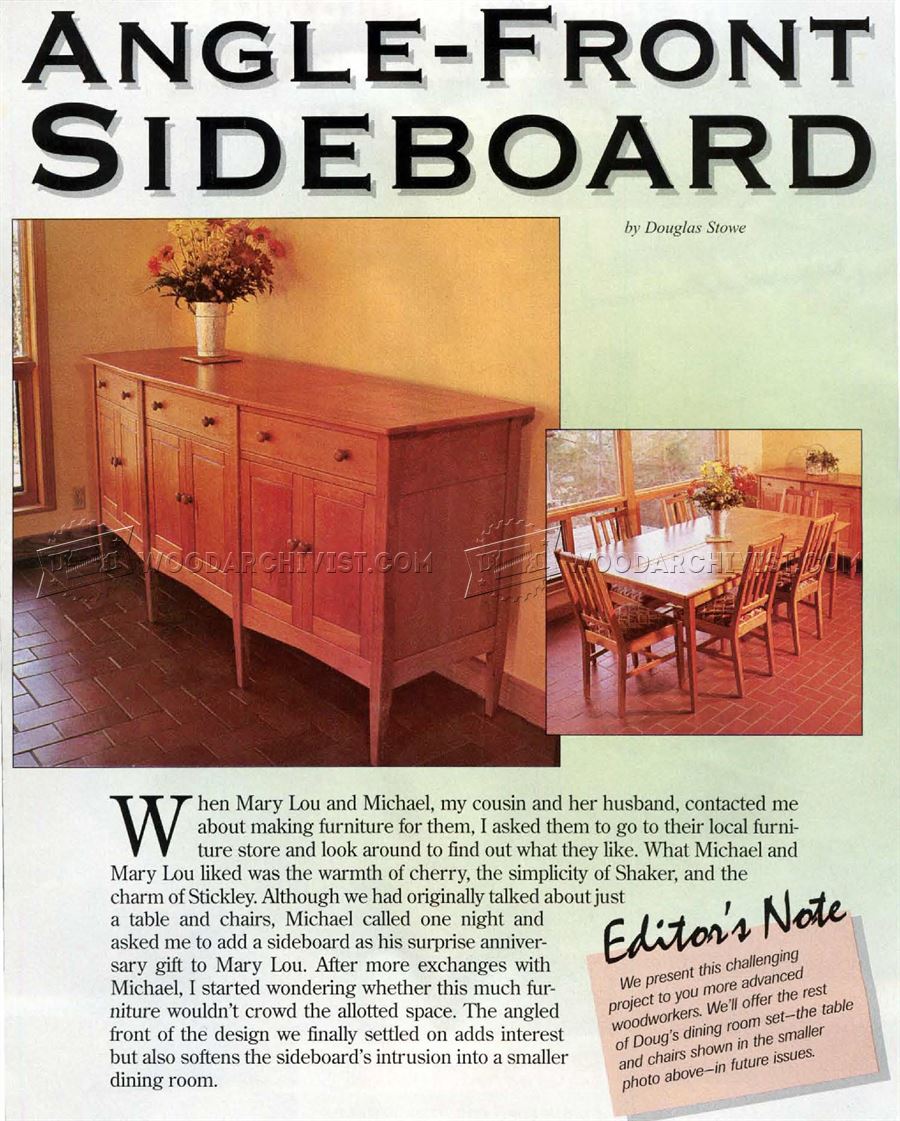 Angle-Front Sideboard Plans