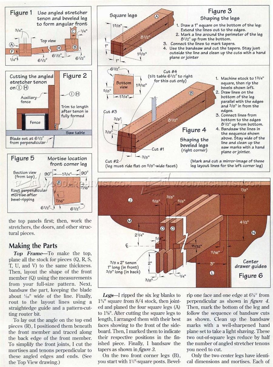 Angle-Front Sideboard Plans