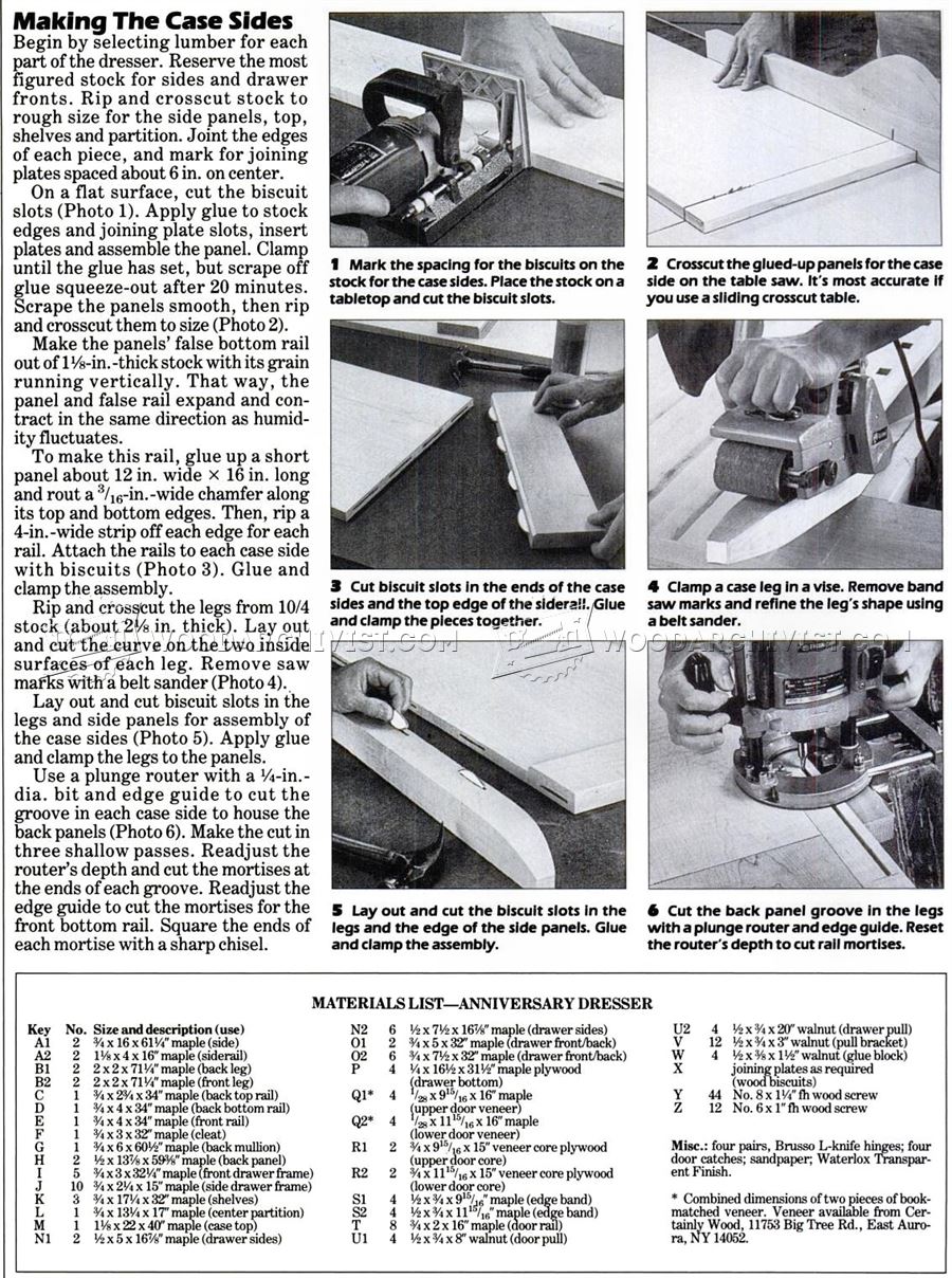 Curly Maple Dresser Plans