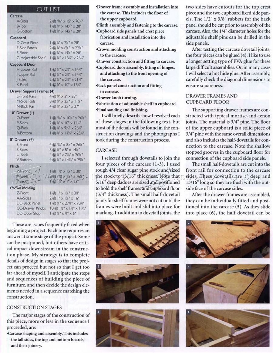 Pine Cupboard Chest  Plans