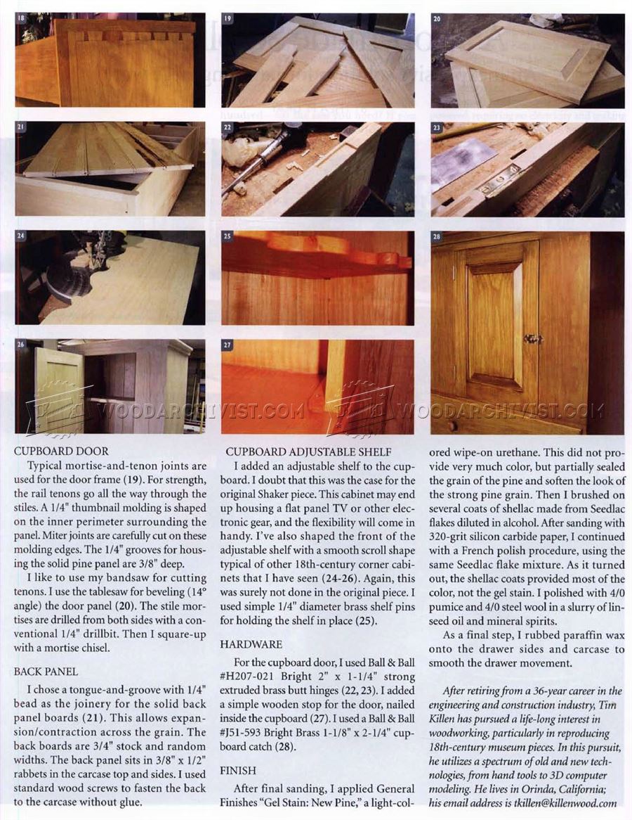 Pine Cupboard Chest  Plans