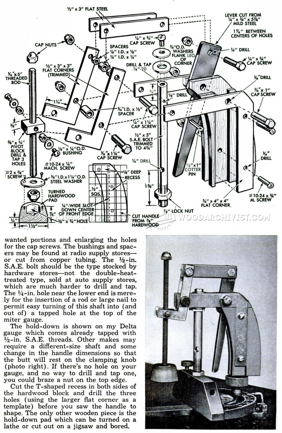 Shopmade Pistol Grip Hold Down Clamp