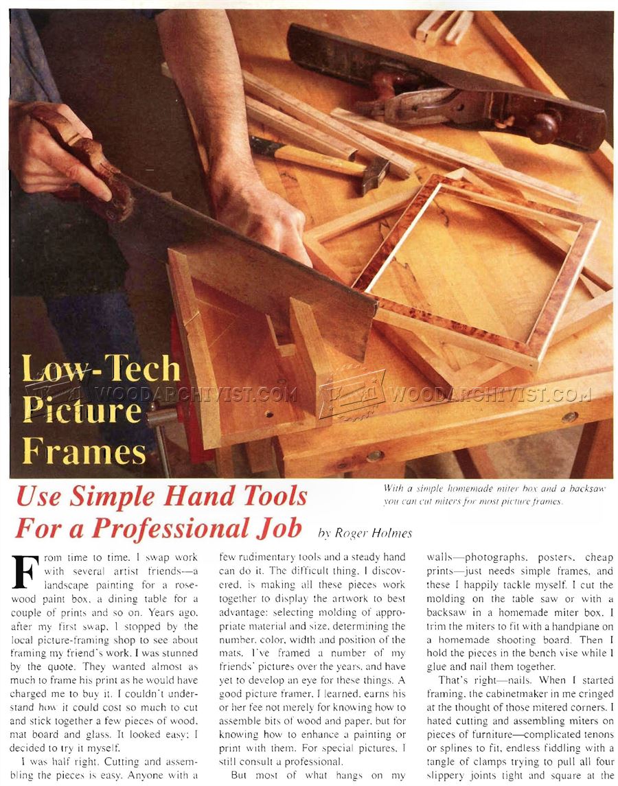 Low-Tech Picture Frames Plans