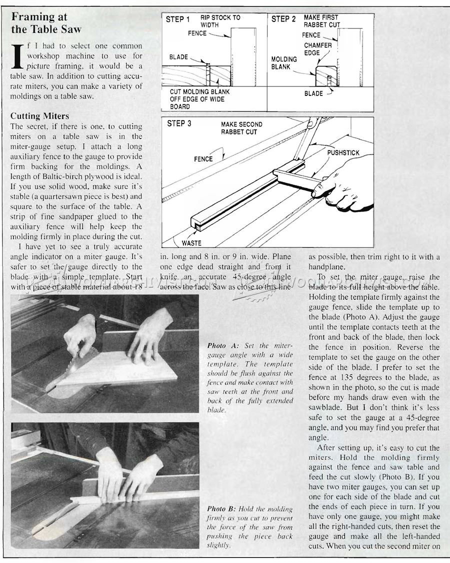 Low-Tech Picture Frames Plans
