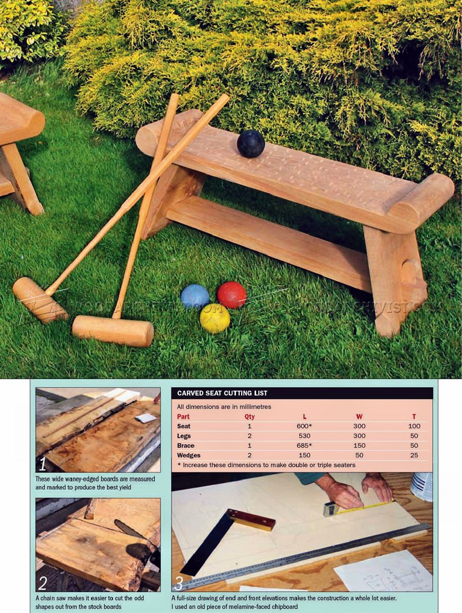 Carved Garden Seat Plans