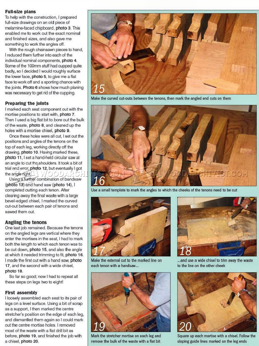 Carved Garden Seat Plans
