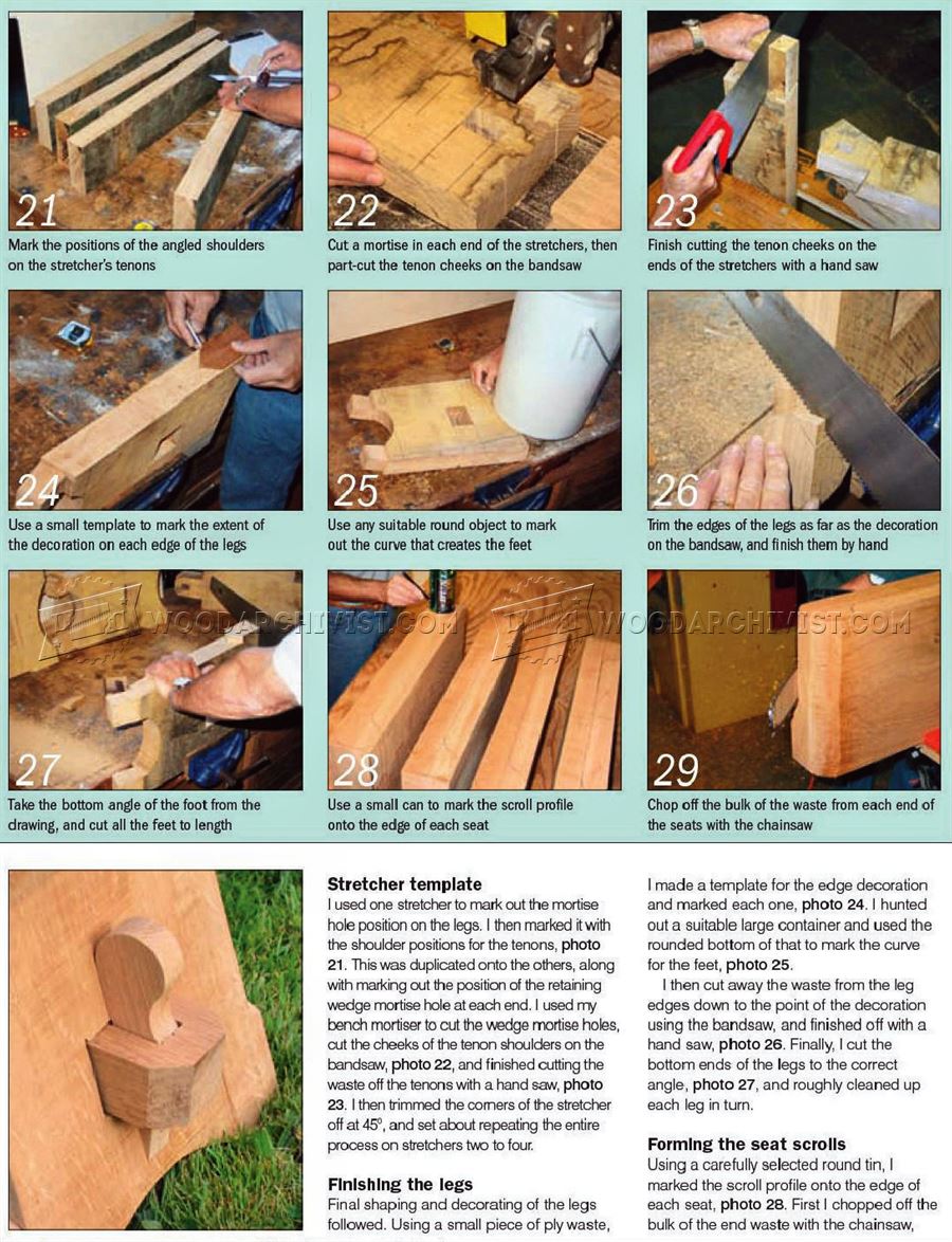 Carved Garden Seat Plans