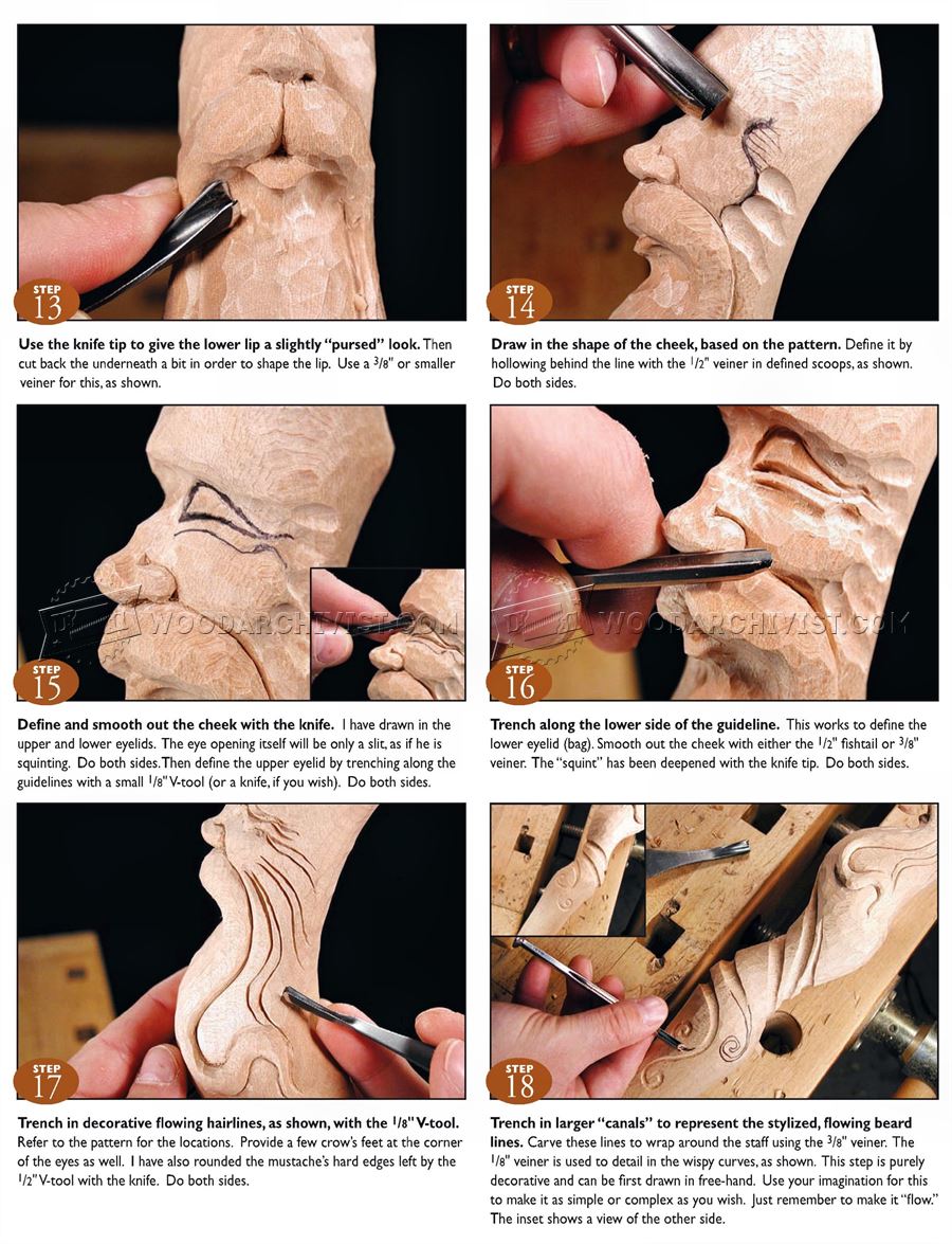 Carving Wizard Staff - Wood Carving Patterns